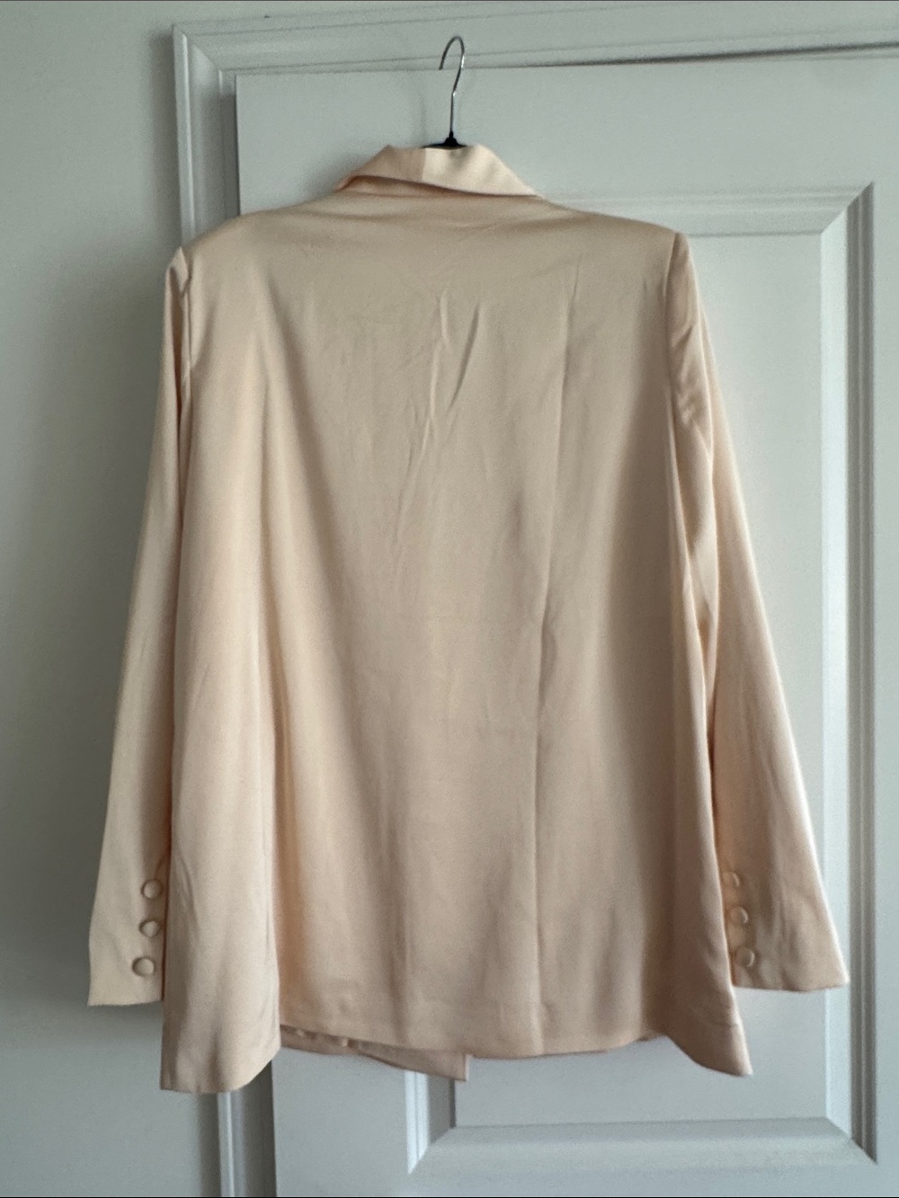Washed Blush Shawl-Lapel Single-Button Blazer - Picture 3 of 3